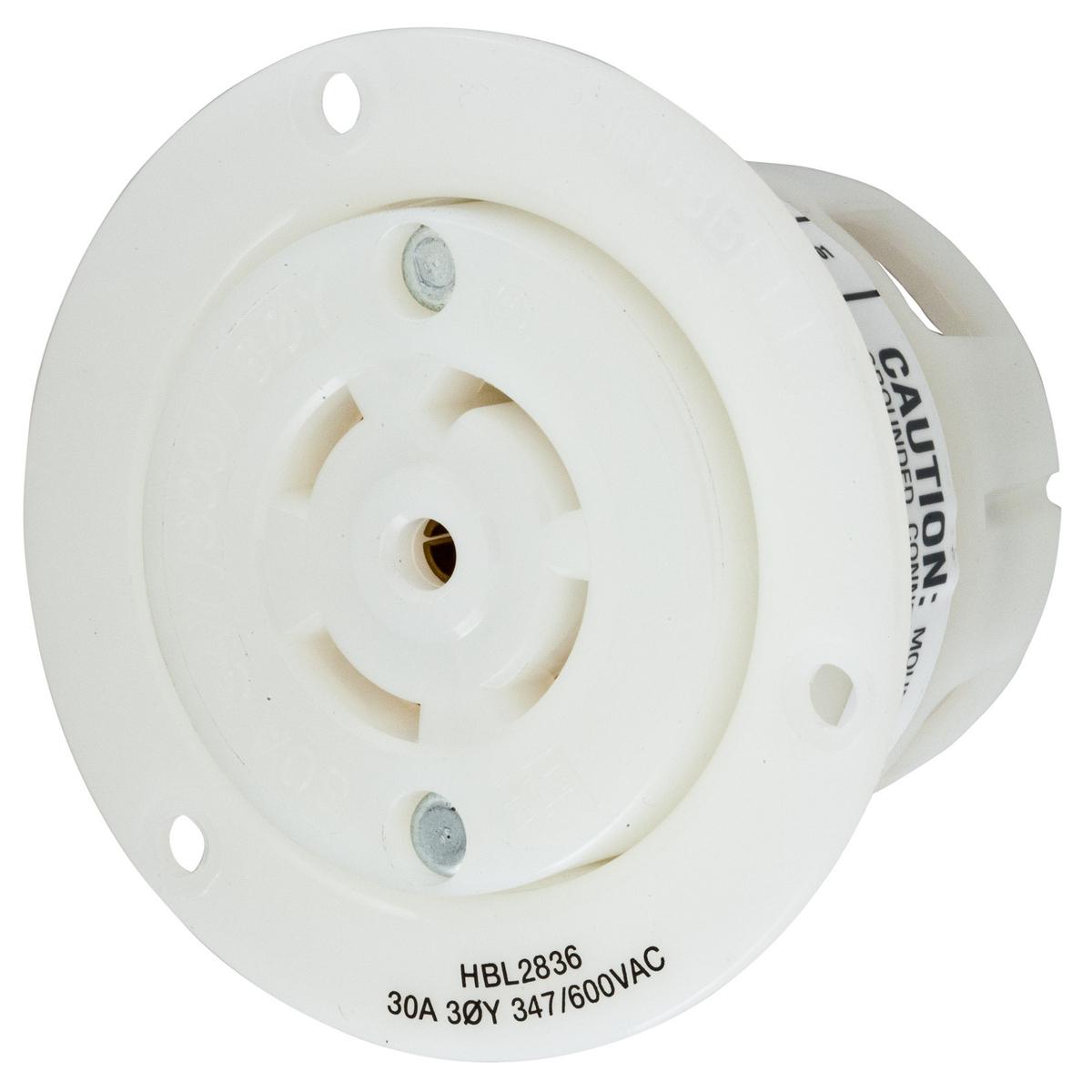 Hubbell Wiring Device-Kellems HBL2836 Locking Flanged Inlets & Outlets