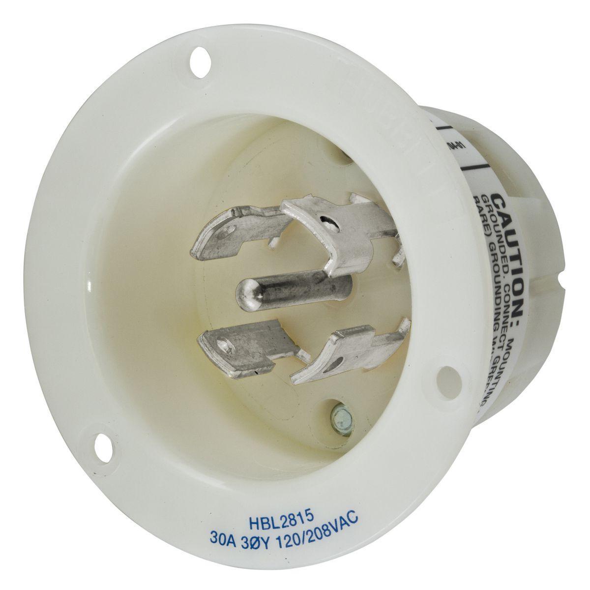 Hubbell Wiring Device-Kellems HBL28CM15 Locking Flanged Inlets & Outlets
