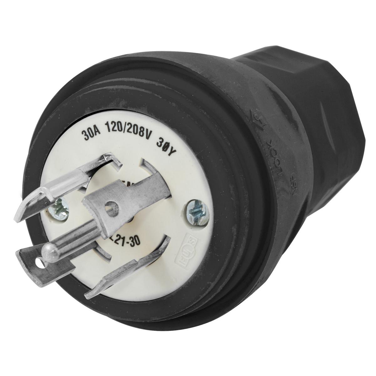 Hubbell Wiring Device-Kellems HBL28W81BK Locking Plugs
