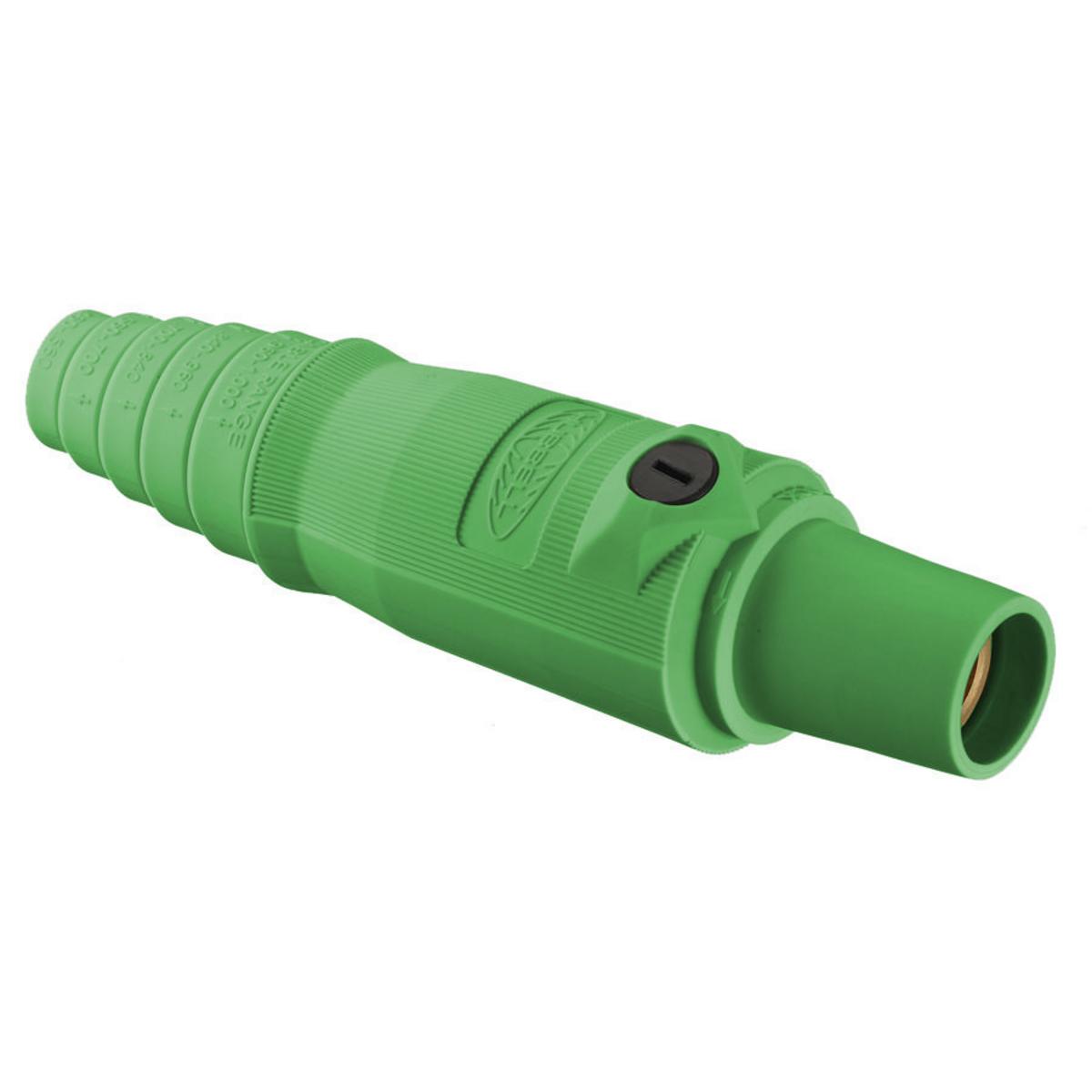 Hubbell Wiring Device-Kellems HBL300FGN 16 Series 1-Pole Female Heavy Duty Industrial Grade Standard Single Pole Plug, 600 V AC/250 V DC, 300 A, 4 to 2/0 AWG Wire, Pressure Screw Terminal Connection, 3R/4X/12 NEMA Rating