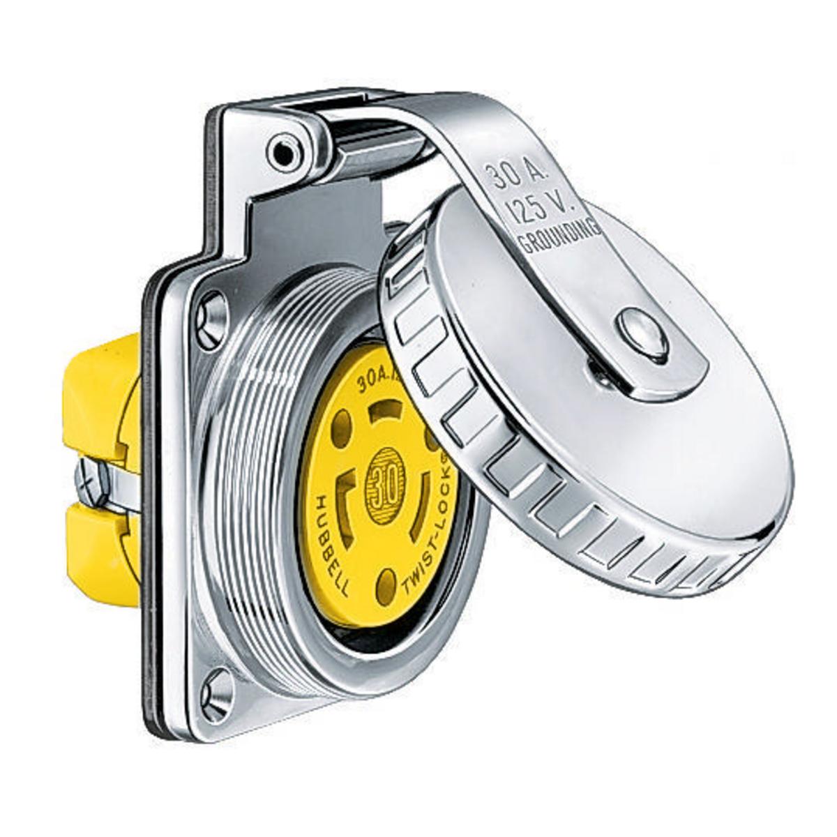 Hubbell Wiring Device-Kellems HBL303SSO Locking Flanged Inlets & Outlets