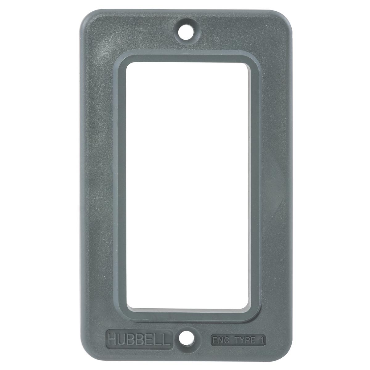Hubbell Wiring Device-Kellems HBL3060 Type 1 Non-Metallic Standard Molded Outlet Box Lift Cover, 3.78 in L x 2.28 in W x 0.4 in D, PBT
