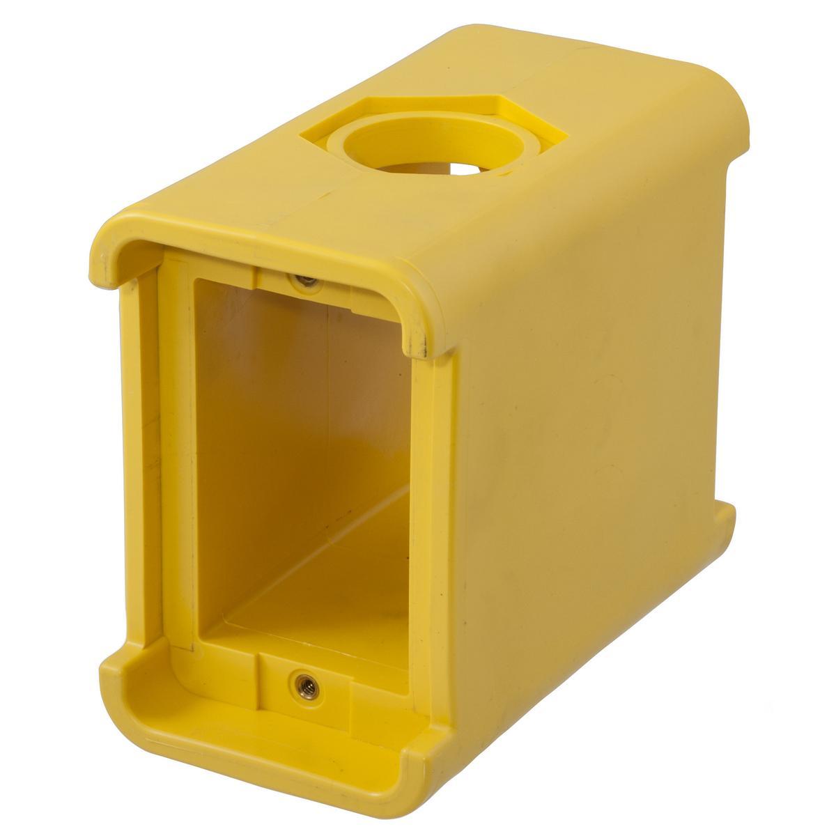 Hubbell Wiring Device-Kellems HBL3080 Molded Non-Metallic Standard Portable Outlet Box, Thermoplastic/Elastomer, 19 cu-in Capacity, 2 Gangs, 1 Outlets