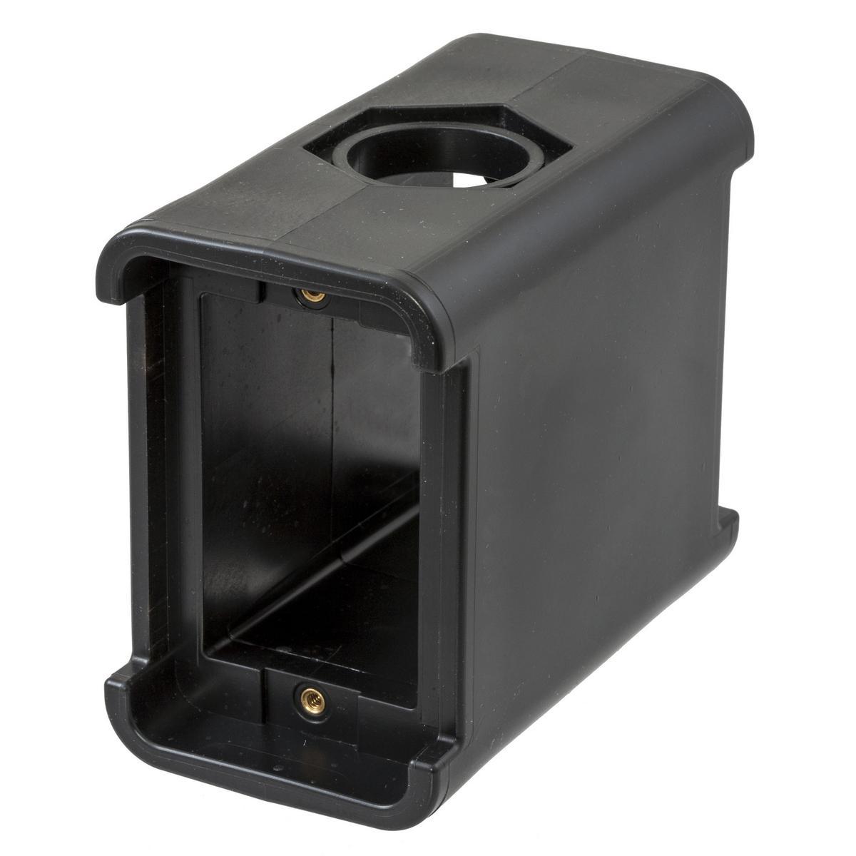 Hubbell Wiring Device-Kellems HBL3080BK Blank Configurable Non-Metallic Molded Portable Standard Outlet Box, Thermoplastic/Elastomer, 19 cu-in Capacity, 1 Outlets, 5 in H