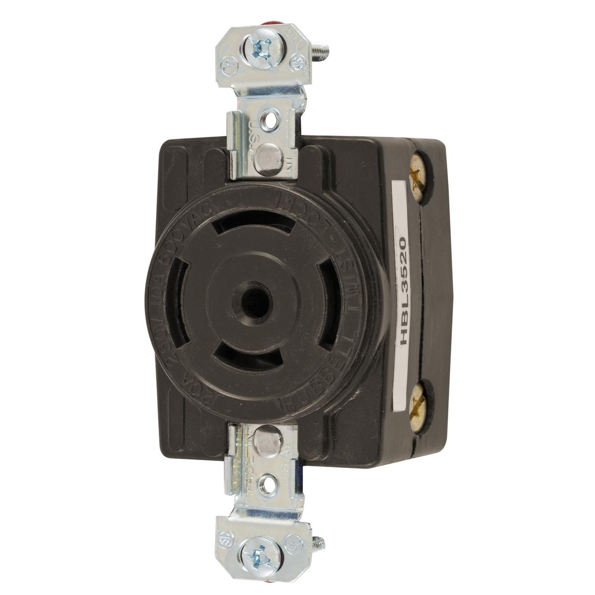 Hubbell Wiring Device-Kellems HBL3520 Locking Receptacles