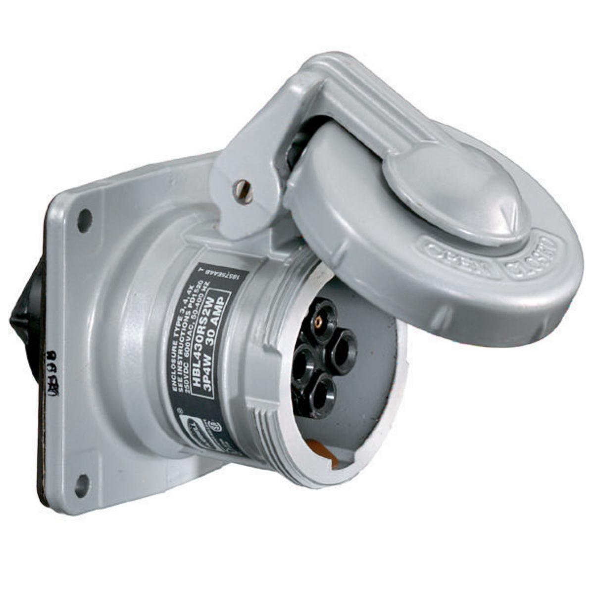 Hubbell Wiring Device-Kellems HBL360RS1W Pin & Sleeve Receptacles