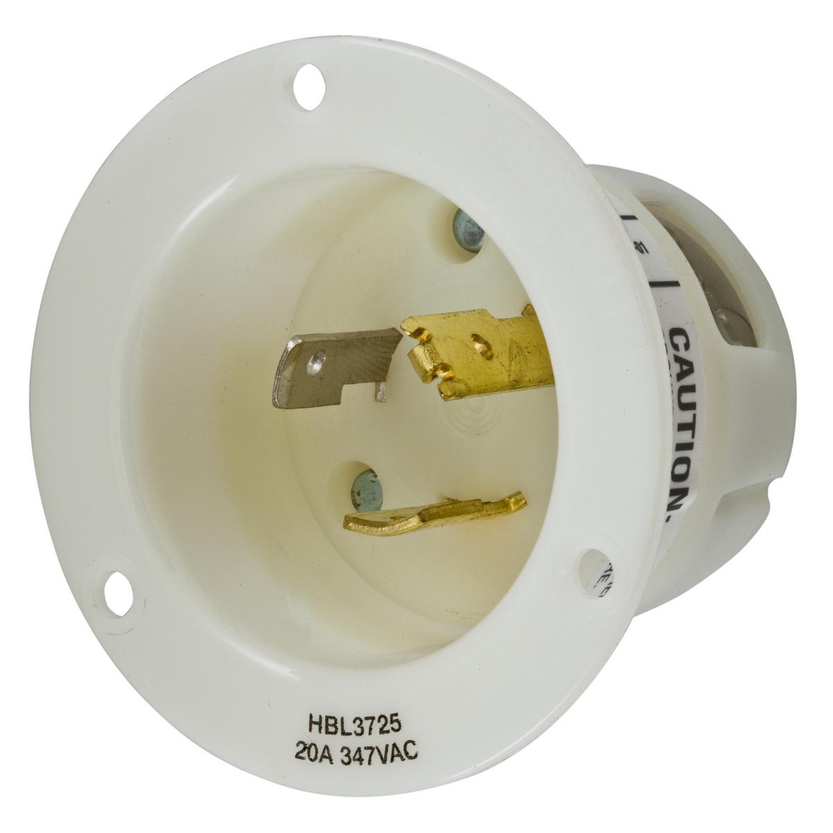 Hubbell Wiring Device-Kellems HBL3725 Locking Flanged Inlets & Outlets
