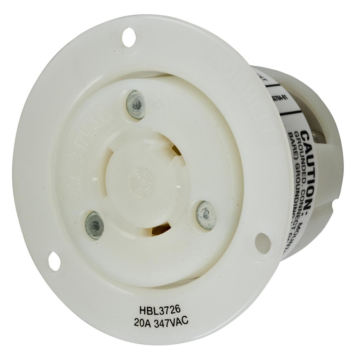 Hubbell Wiring Device-Kellems HBL3726 Locking Flanged Inlets & Outlets