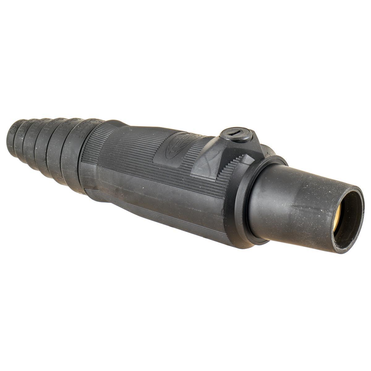 Hubbell Wiring Device-Kellems HBL300FBK 16 Series 1-Pole Female Heavy Duty Industrial Grade Standard Single Pole Plug, 600 V AC/250 V DC, 300 A, 4 to 2/0 AWG Wire, Pressure Screw Terminal Connection, 3R/4X/12 NEMA Rating