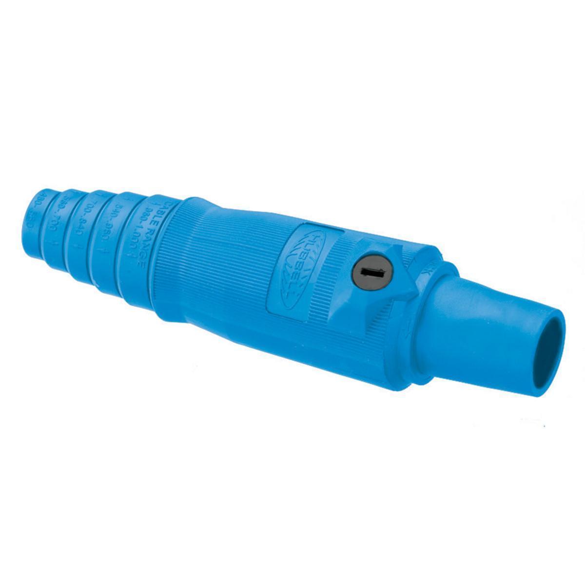 Hubbell Wiring Device-Kellems HBL400FBL 16 Series 1-Phase 1-Pole 1-Phase Female Non-NEMA Standard Locking Plug, 600 V AC/230 V DC, 400 A, 2/0 to 4/0 AWG Wire, Pressure Screw Terminal Connection