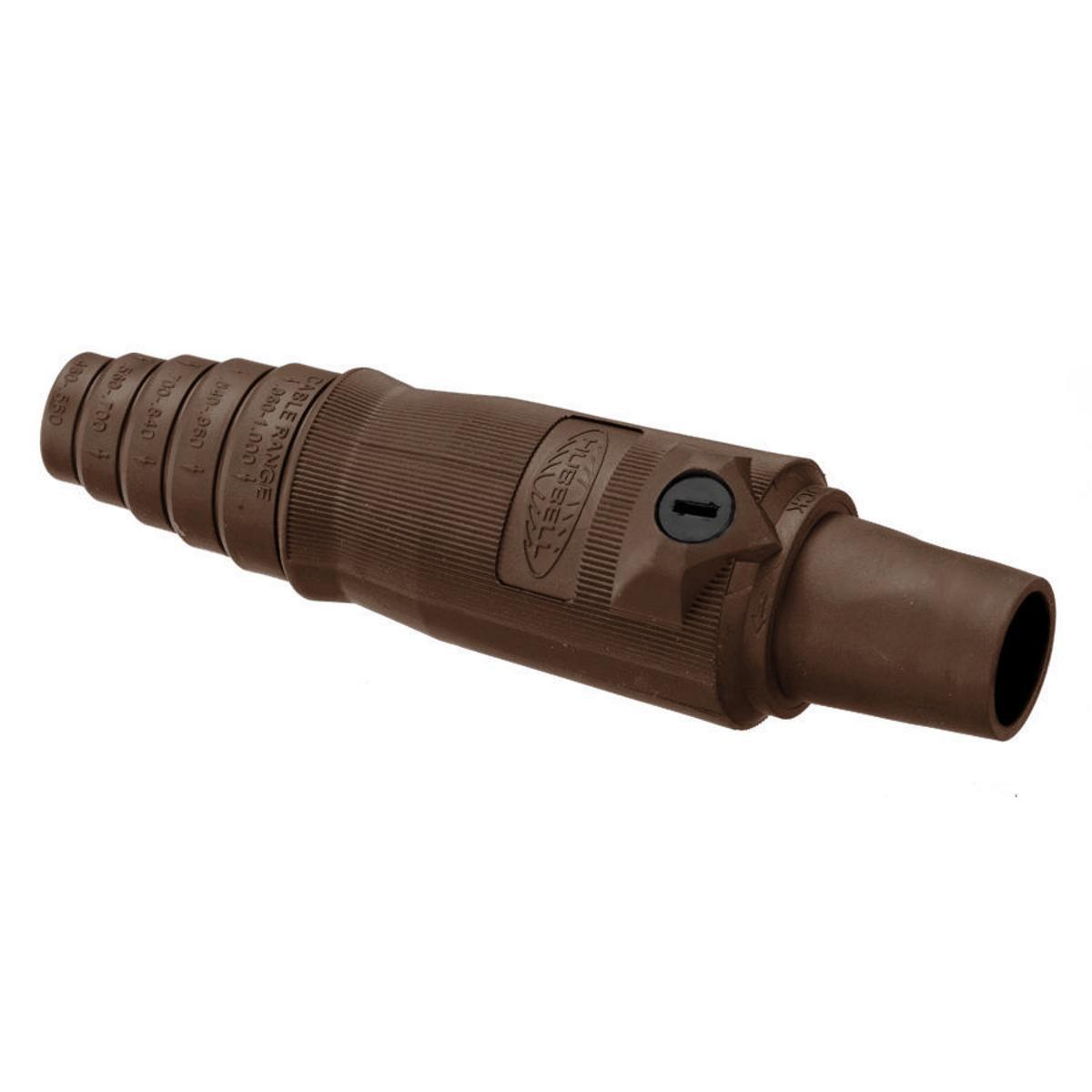 Hubbell Wiring Device-Kellems HBL400FBN 16 Series 1-Pole Female Heavy Duty Industrial Grade Standard SC/PPC Type Single Pole Plug, 600 V AC/250 V DC, 400 A, 2/0 to 4/0 AWG Wire, Pressure Screw Terminal Connection, 3R/4X/12 NEMA Rating