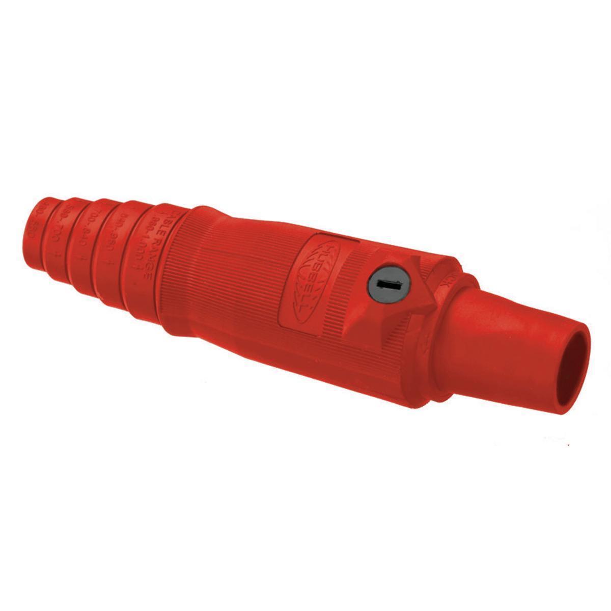 Hubbell Wiring Device-Kellems HBL400FR 16 Series 1-Pole Female Heavy Duty Taper Nose Standard SC/PPC Type Plug, 600 V AC/250 V DC, 400 A, 2/0 to 4/0 AWG Wire, Pressure Screw Terminal Connection, 3R/4X/12K NEMA Rating
