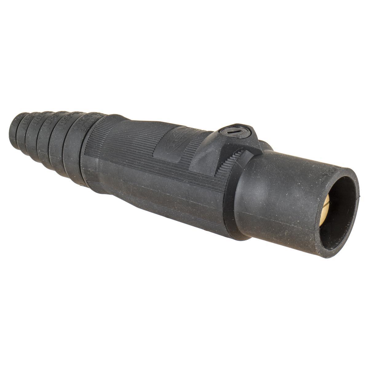Hubbell Wiring Device-Kellems HBL400MBK 1-Pole Heavy Duty Male Taper Nose Standard SC/PPC Type Plug, 600 V AC/250 V DC, 400 A, 2/0 to 4/0 AWG Wire, Pressure Screw Terminal Connection, 3R/4X/12K NEMA Rating