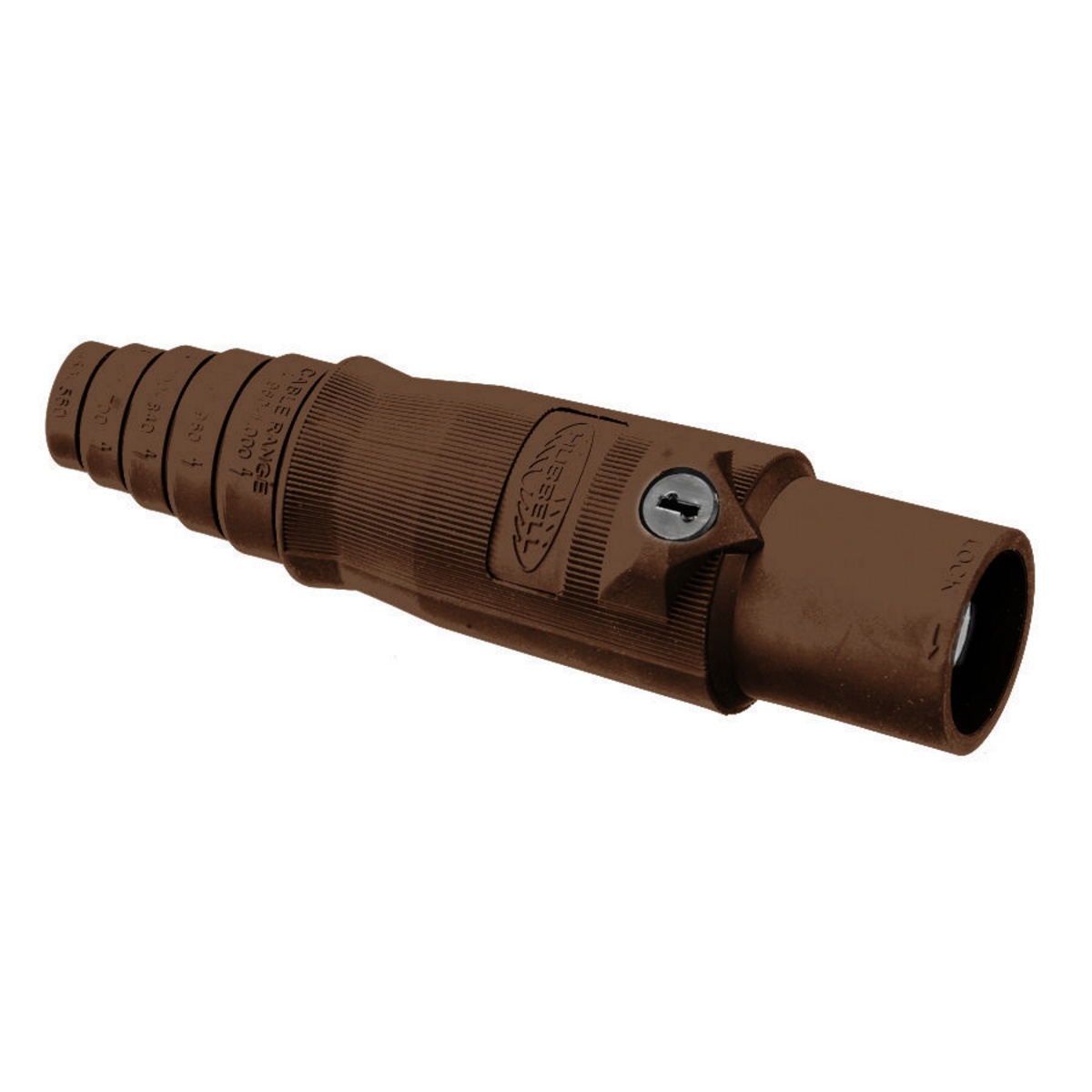 Hubbell Wiring Device-Kellems HBL400MBN 16 Series 1-Pole Heavy Duty Industrial Grade Male Standard SC/PPC Type Single Pole Plug, 600 V AC/250 V DC, 400 A, 2/0 to 4/0 AWG Wire, Pressure Screw Terminal Connection, 3R/4X/12 NEMA Rating