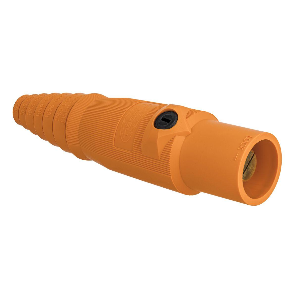 Hubbell Wiring Device-Kellems HBL400MO 16 Series 1-Pole Heavy Duty Industrial Grade Male Standard SC/PPC Type Single Pole Plug, 600 V AC/250 V DC, 400 A, 2/0 to 4/0 AWG Wire, Pressure Screw Terminal Connection, 3R/4X/12 NEMA Rating