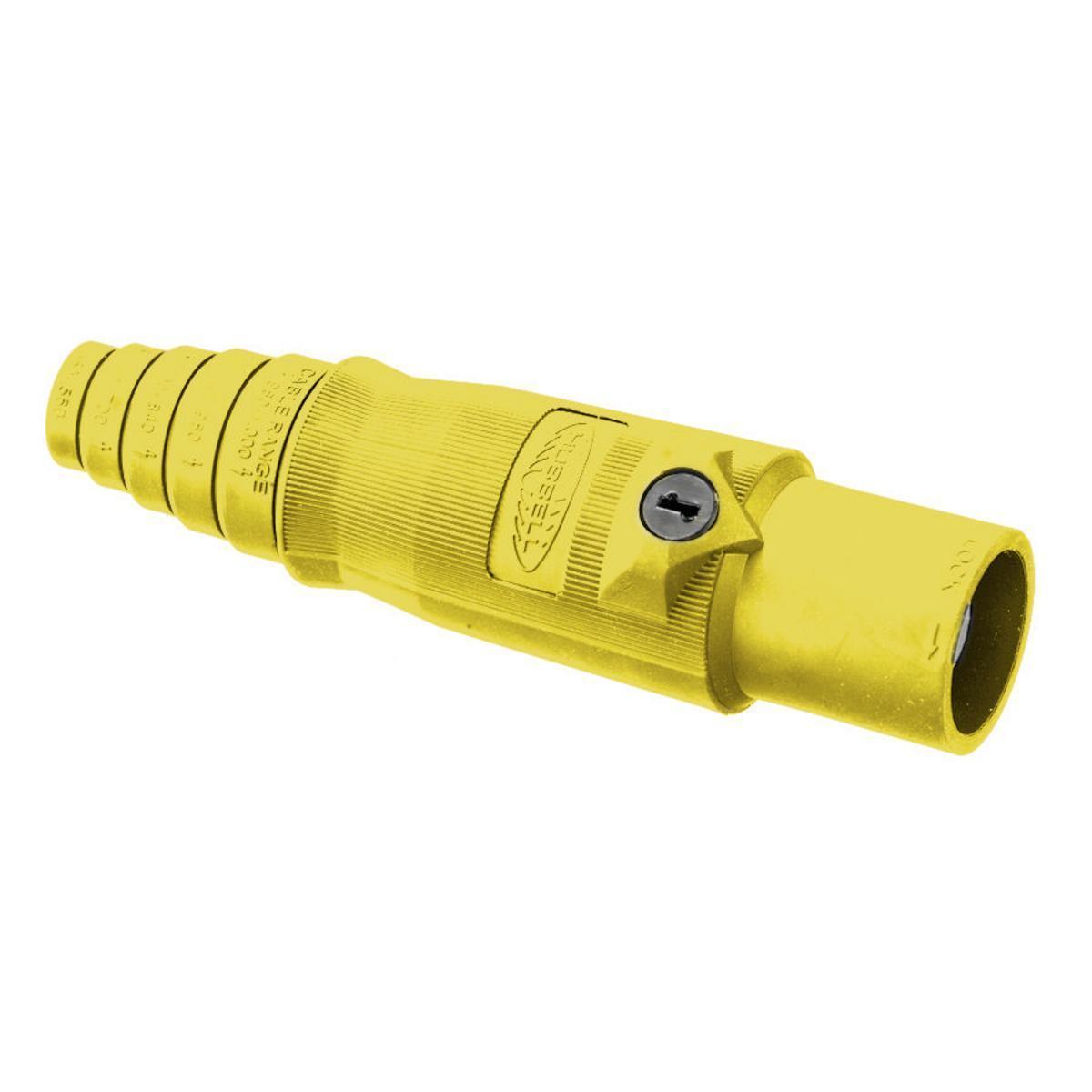 Hubbell Wiring Device-Kellems HBL400MY 16 Series 1-Pole Heavy Duty Industrial Grade Male Standard SC/PPC Type Single Pole Plug, 600 V AC/250 V DC, 400 A, 2/0 to 4/0 AWG Wire, Pressure Screw Terminal Connection, 3R/4X/12 NEMA Rating