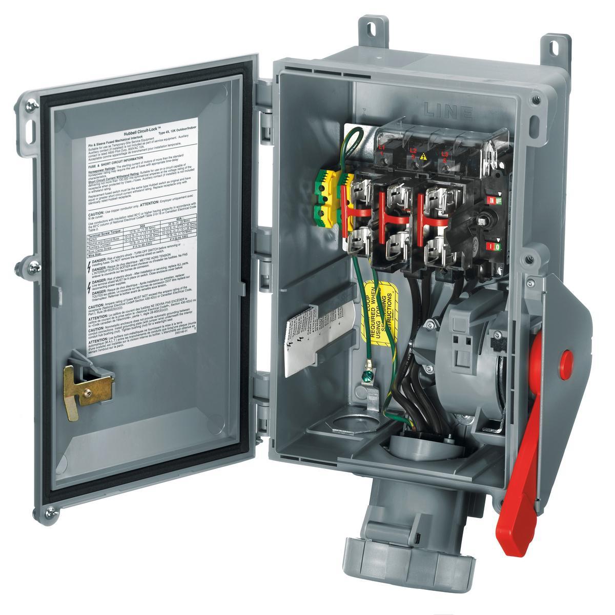 Hubbell Wiring Device-Kellems HBL460MIS2W Pin & Sleeve Mechanical Interlock Device