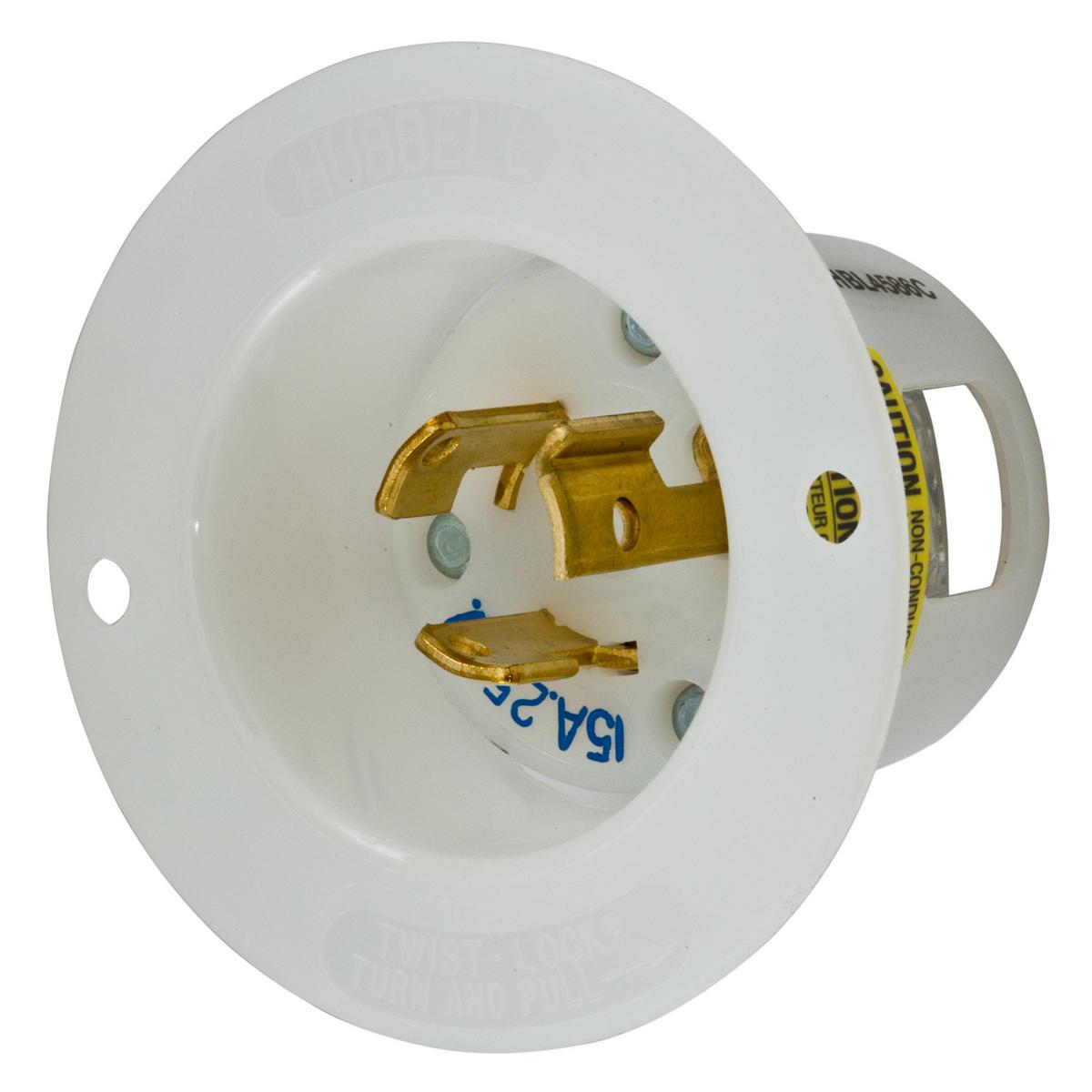 Hubbell Wiring Device-Kellems HBL4586C Locking Flanged Inlets & Outlets