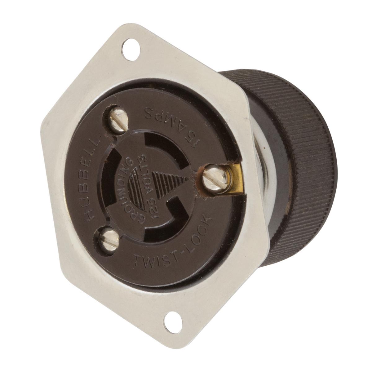 Hubbell Wiring Device-Kellems HBL4715 Locking Flanged Inlets & Outlets