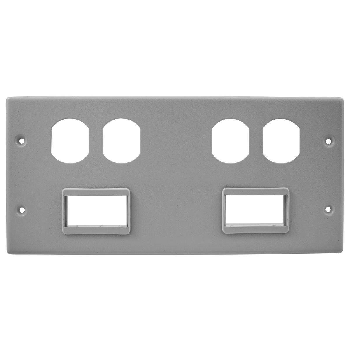Hubbell Wiring Device-Kellems HBL47472BBSSGY Raceway Outlet Box Covers & Plates