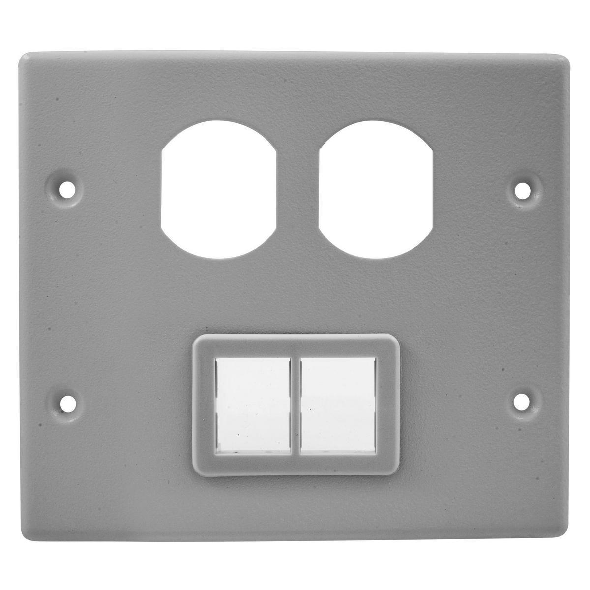 Hubbell Wiring Device-Kellems HBL4747BTGY Raceway Outlet Box Covers & Plates