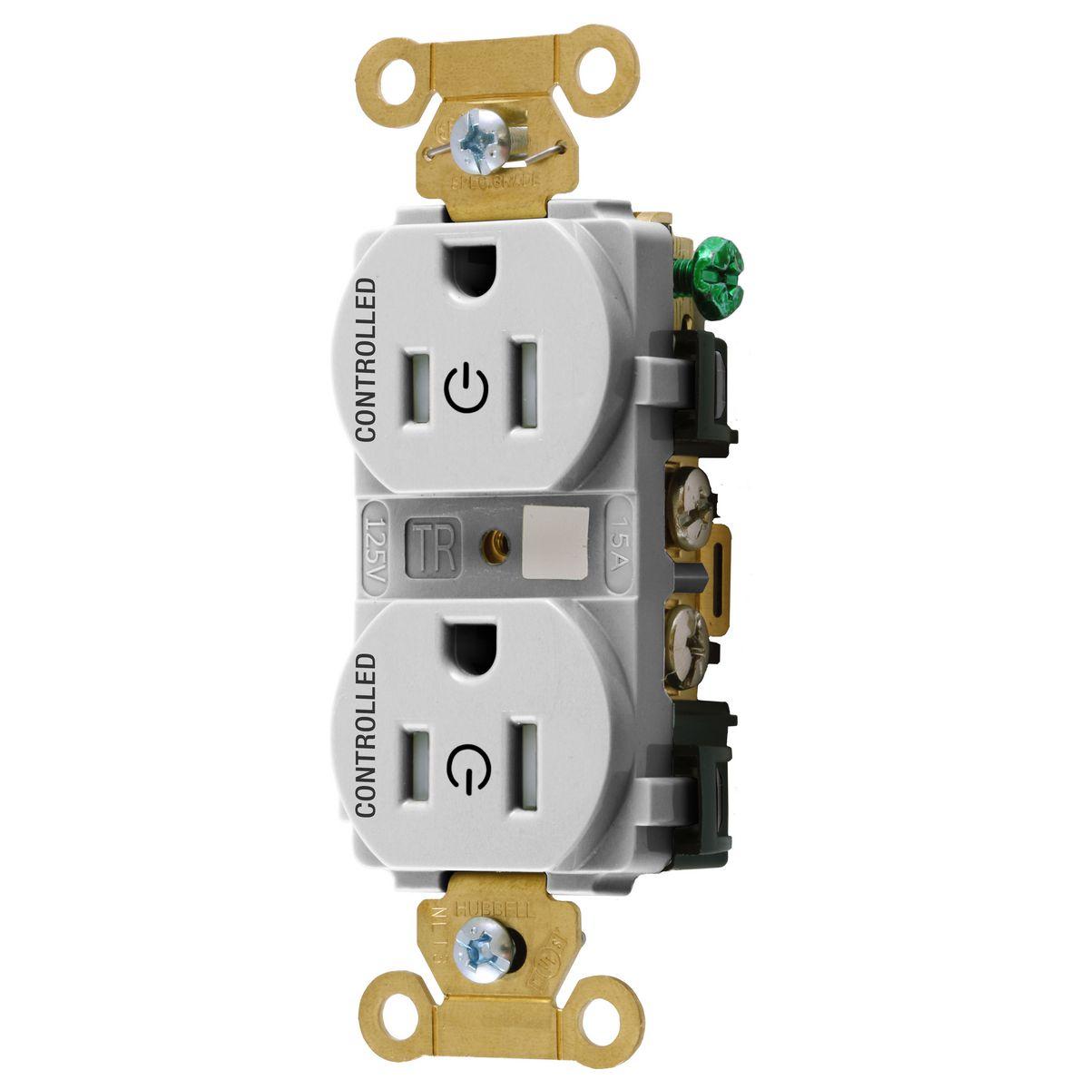 Hubbell Wiring Device-Kellems HBL5262C2WHITR Straight Blade Receptacles