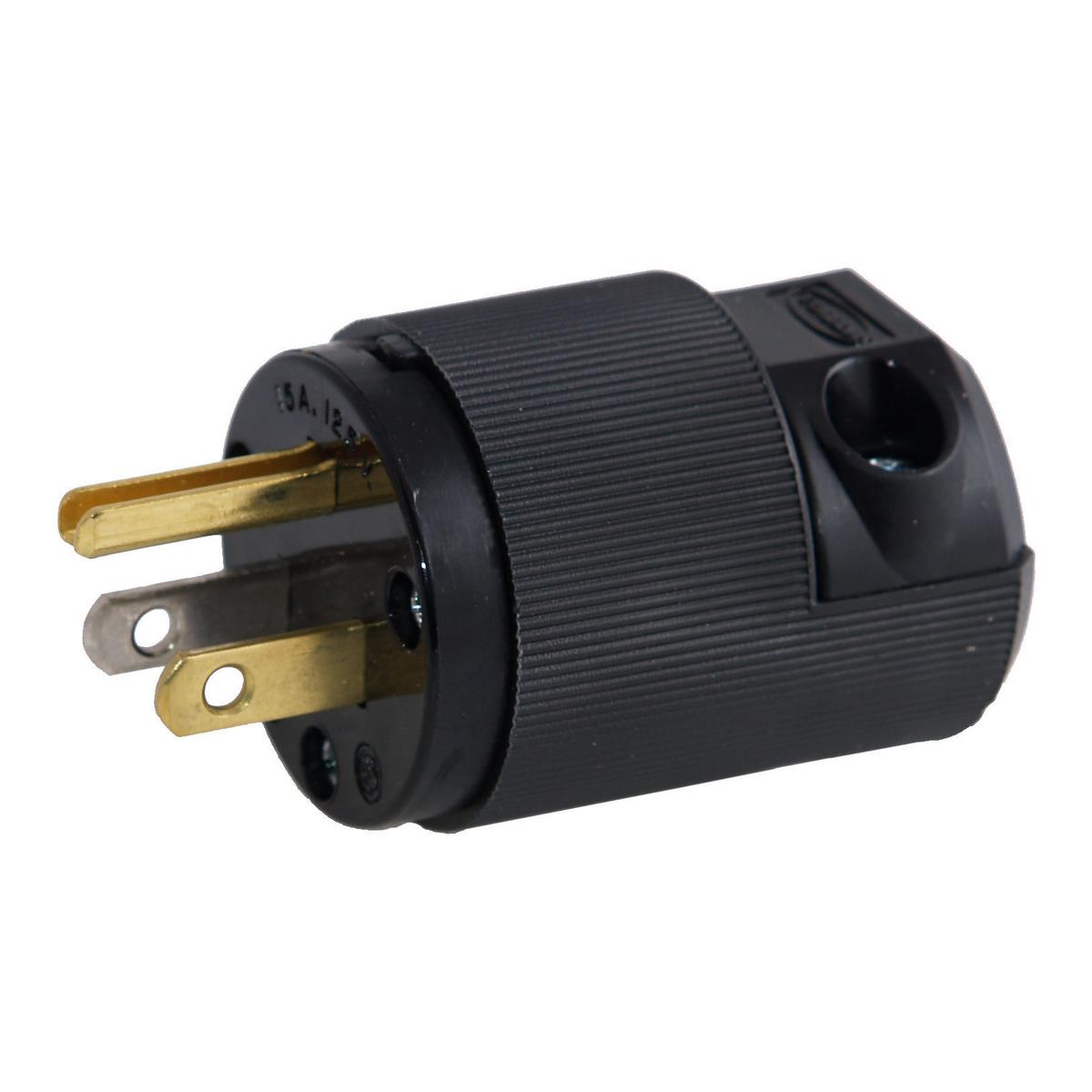 Hubbell Wiring Device-Kellems HBL5266EBK Straight Blade Plugs