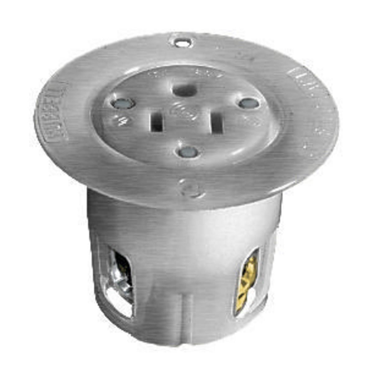 Hubbell Wiring Device-Kellems HBL5279RT Straight Blade Flanged Inlets & Outlets