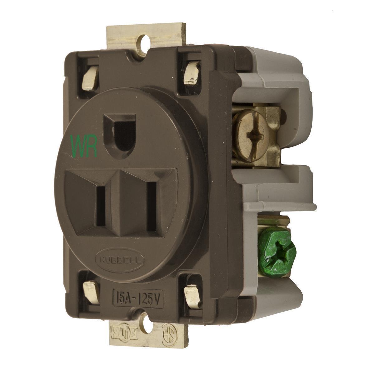 Hubbell Wiring Device-Kellems HBL5284WR Straight Blade Receptacles
