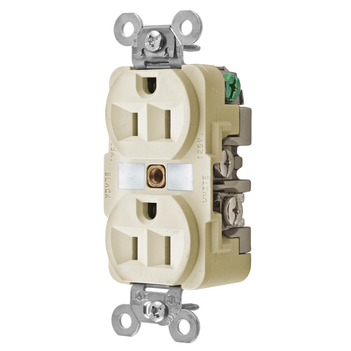 Hubbell Wiring Device-Kellems HBL52CM62I Straight Blade Receptacles