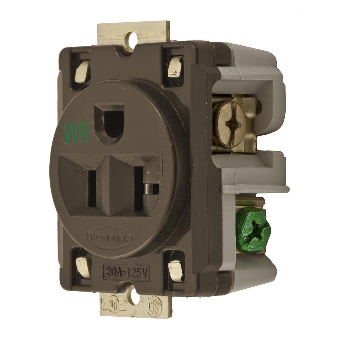 Hubbell Wiring Device-Kellems HBL5357WR Straight Blade Receptacles