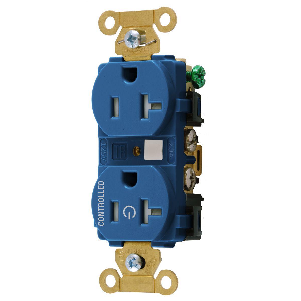 Hubbell Wiring Device-Kellems HBL5362C1BLTR Straight Blade Receptacles