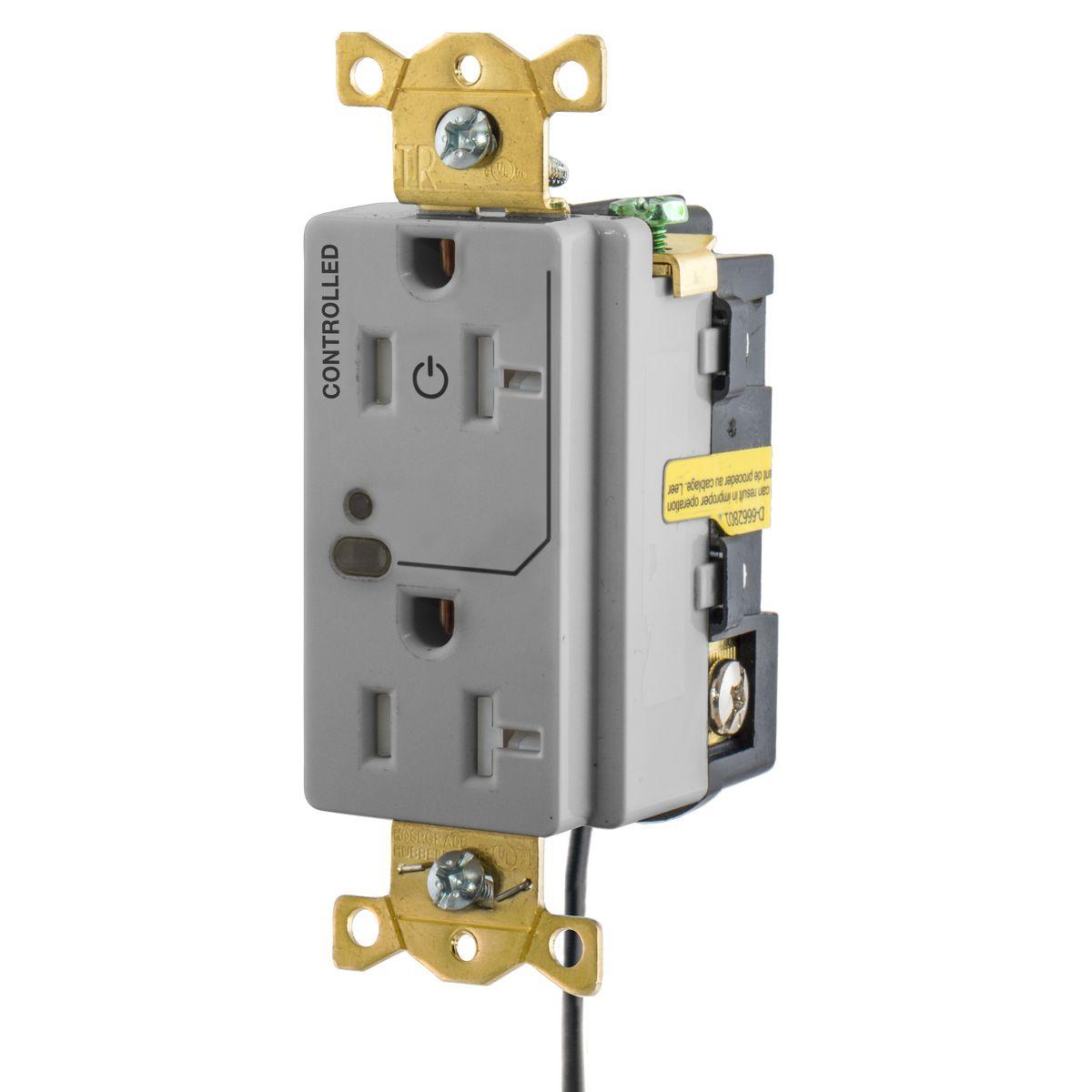 Hubbell Wiring Device-Kellems HBL5362LC1GY Straight Blade Receptacles