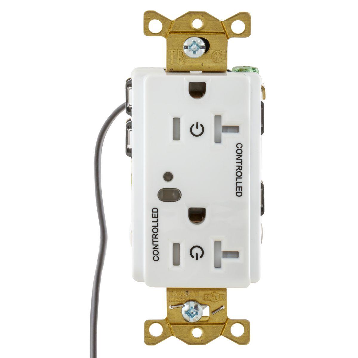 Hubbell Wiring Device-Kellems HBL5362LC2BK Straight Blade Receptacles