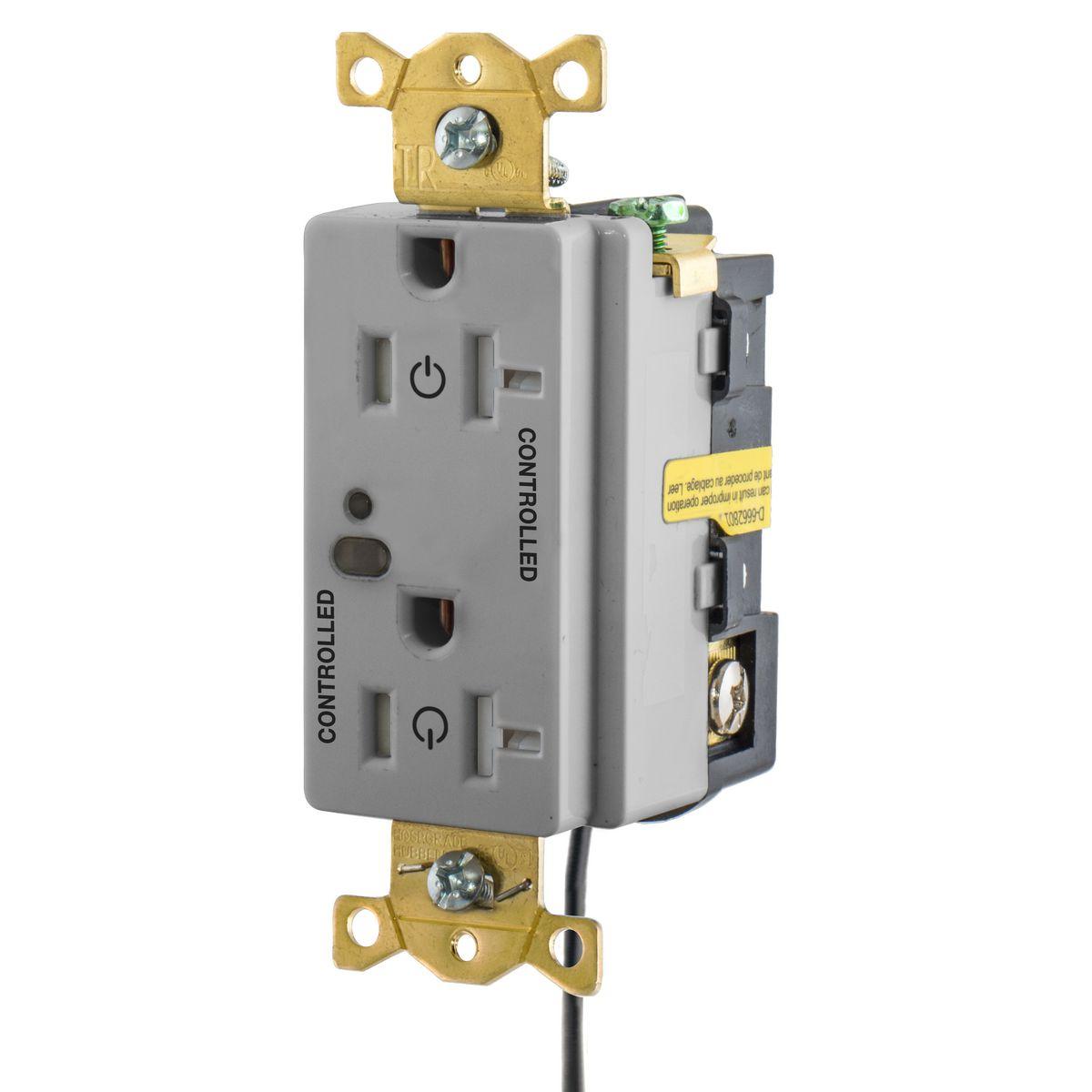 Hubbell Wiring Device-Kellems HBL5362LC2GY Straight Blade Receptacles