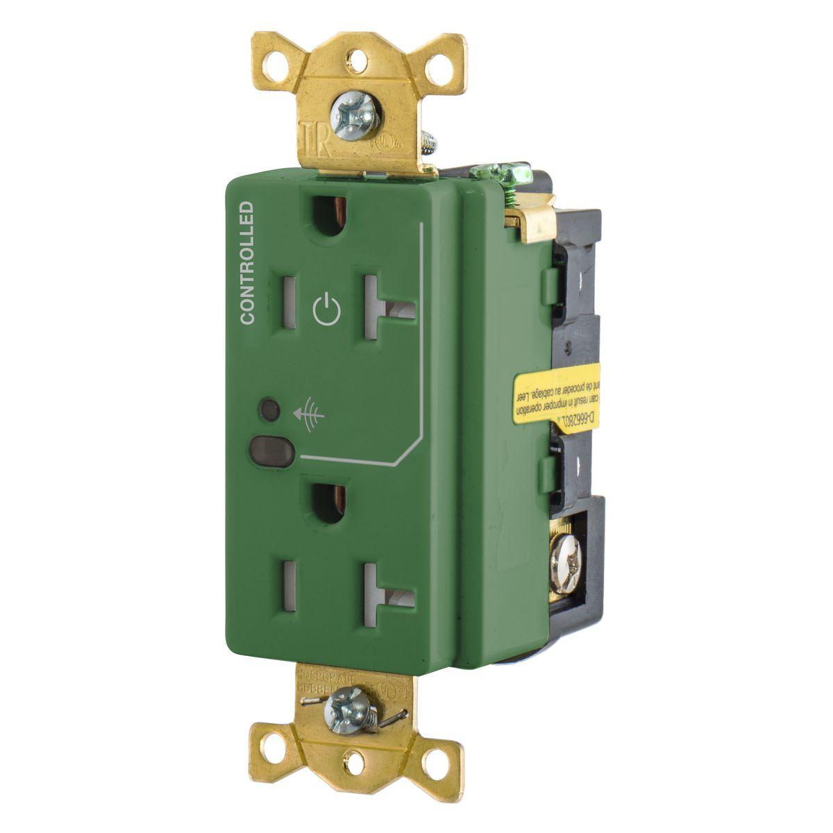 Hubbell Wiring Device-Kellems HBL5362RFC1GN Straight Blade Receptacles