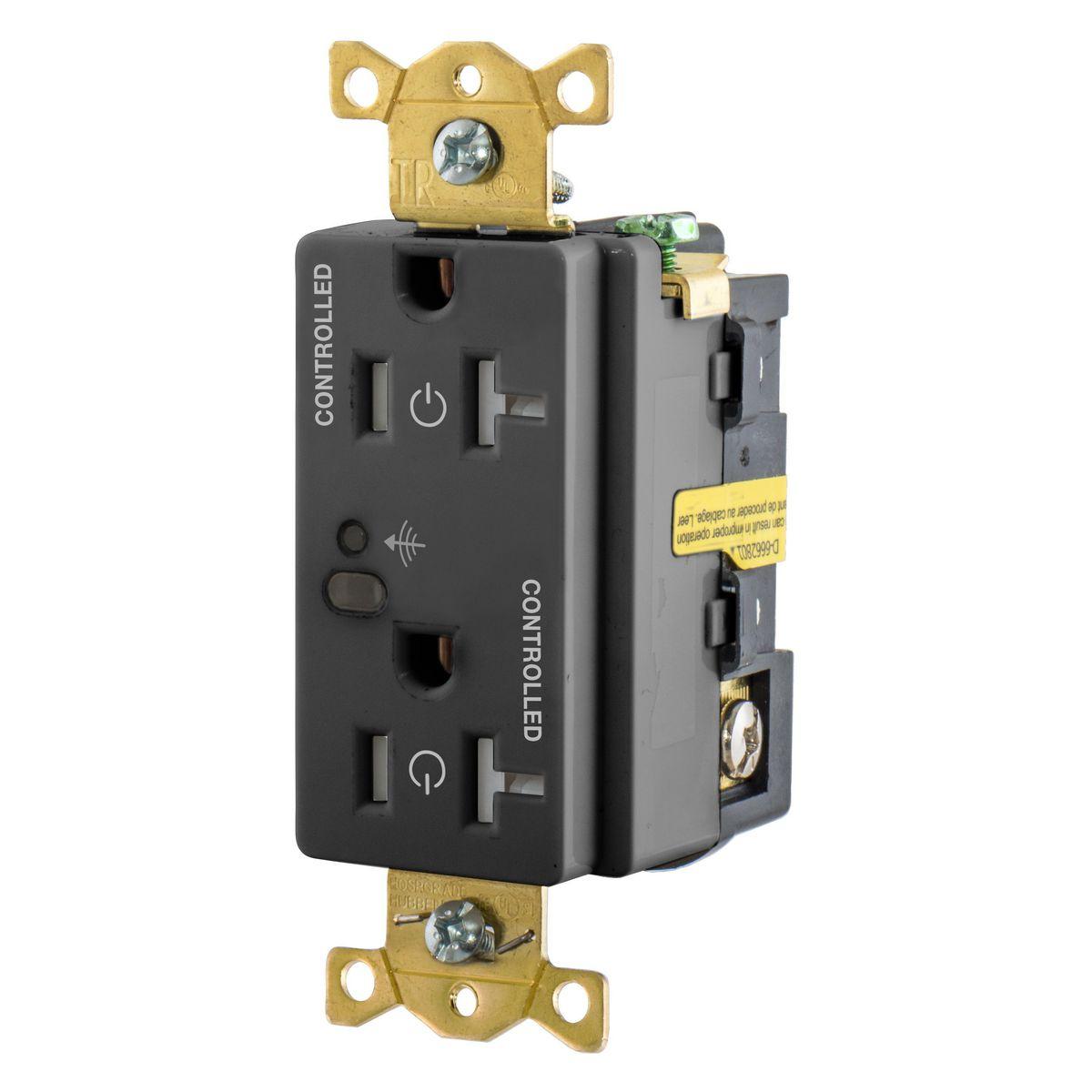 Hubbell Wiring Device-Kellems HBL5362RFC2BK Straight Blade Receptacles