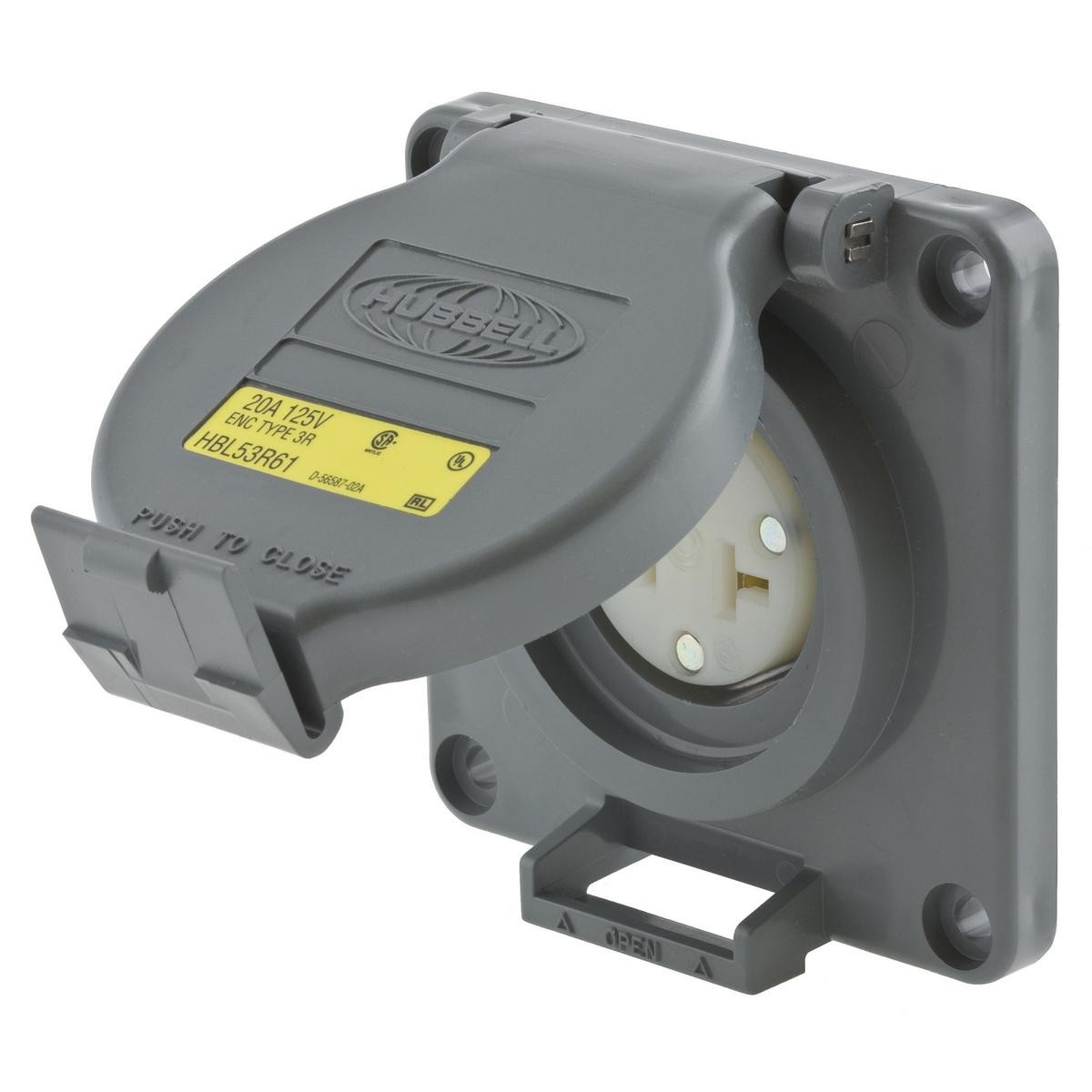 Hubbell Wiring Device-Kellems HBL53R61 Straight Blade Receptacles
