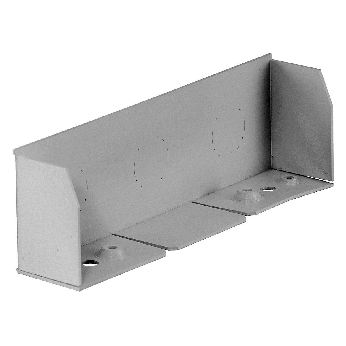 Hubbell Wiring Device-Kellems HBL6710BGY Standard End Cap, For Use With HBL6750 Series Metal Raceway, Rolled Steel, Gray
