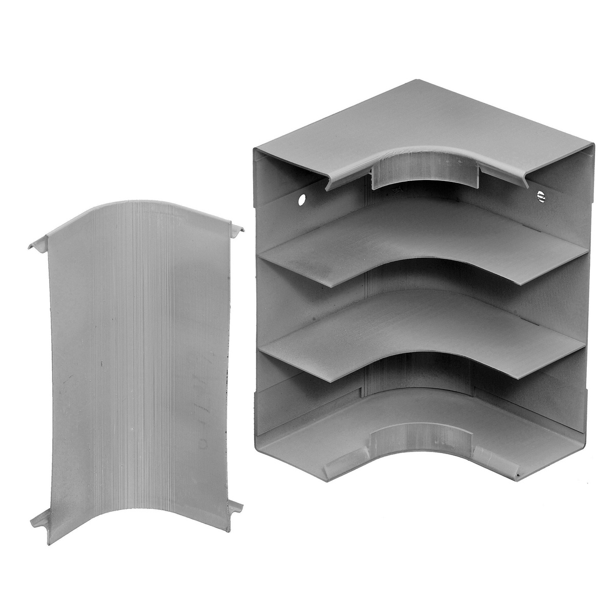 Hubbell Wiring Device-Kellems HBL6717DFOGY Divided Full Capacity Standard Internal Elbow, 90 deg Bend, 1-1/4 in Bend Radius, 13.77 sq-in, Rolled Steel