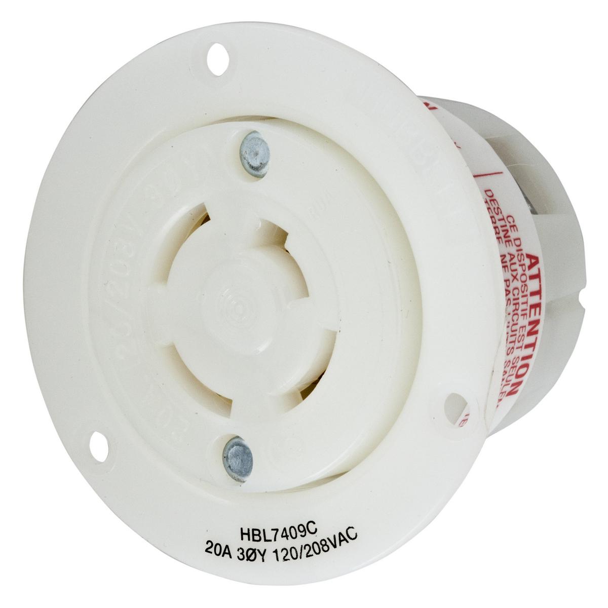 Hubbell Wiring Device-Kellems HBL7409C Locking Receptacles