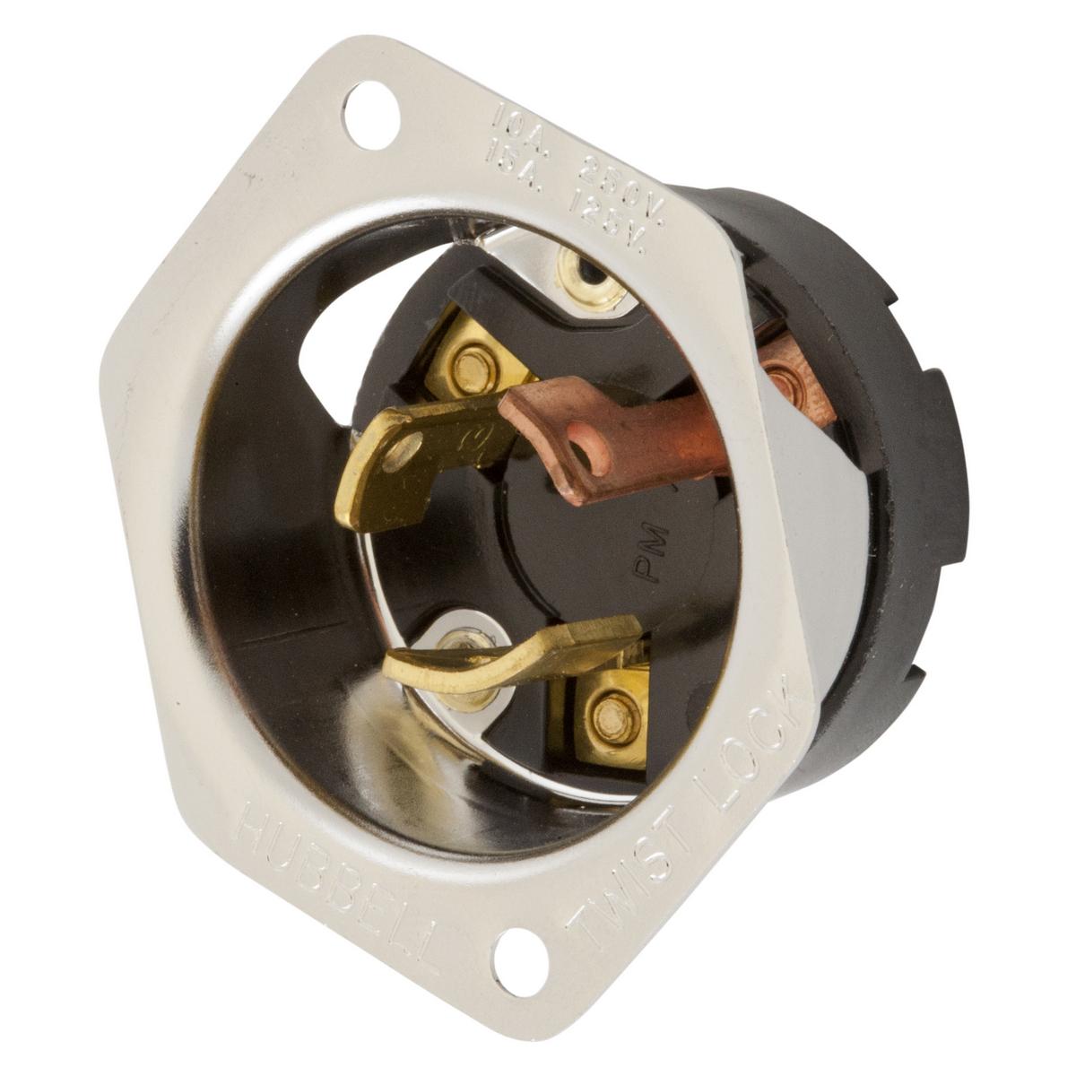Hubbell Wiring Device-Kellems HBL7556G Locking Flanged Inlets & Outlets