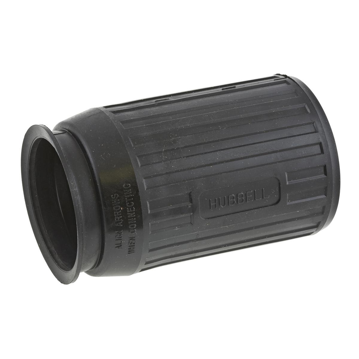 Hubbell Wiring Device-Kellems HBL7716C Short Standard Triple Seal Weatherproof Boot, For Use With Twist-Lock® 50 A Connector Body, -40 to 75 deg C Operating Temperature, Elastomer, Black