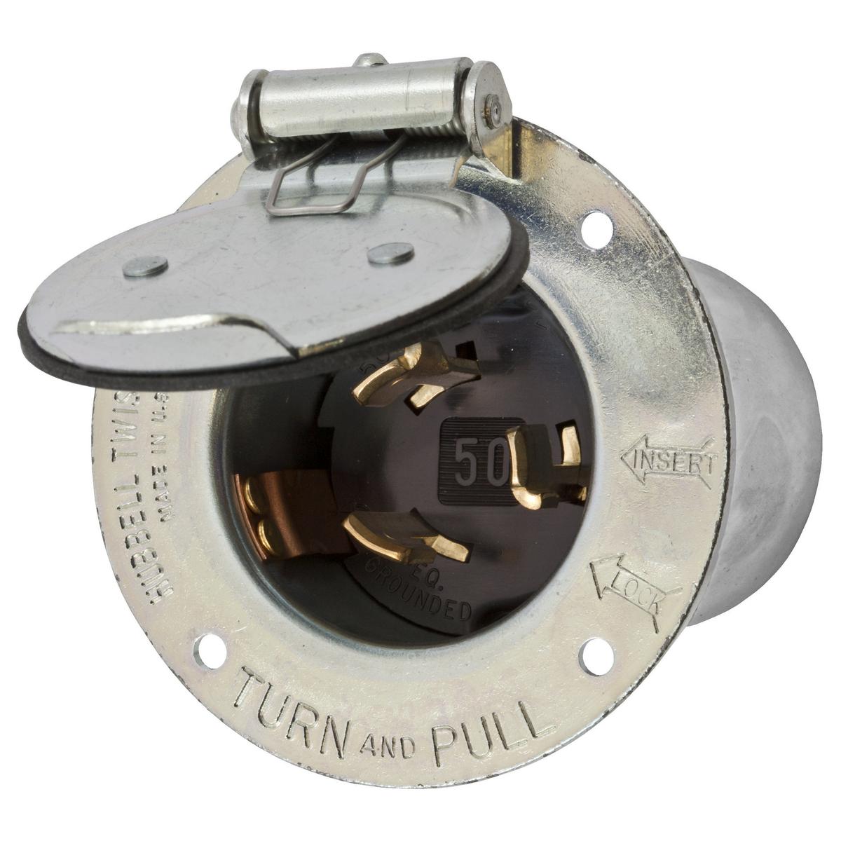 Hubbell Wiring Device-Kellems HBL7968 Locking Flanged Inlets & Outlets