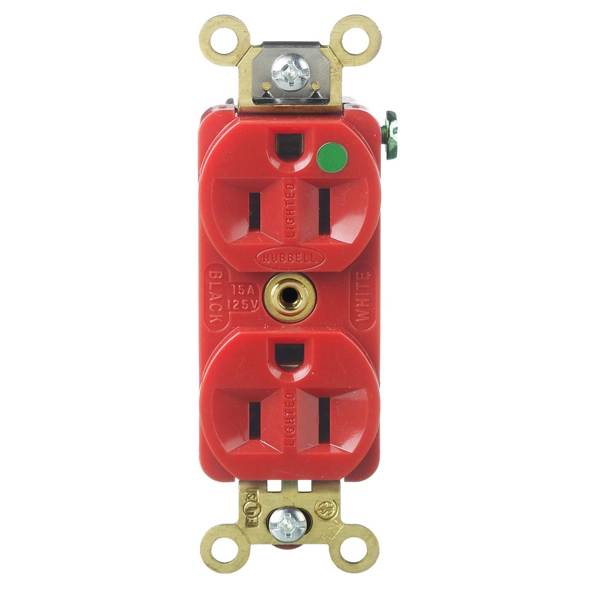 Hubbell Wiring Device-Kellems HBL8200ILR Straight Blade Receptacles