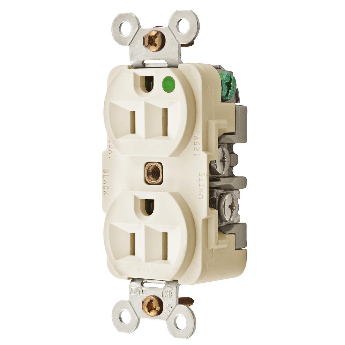 Hubbell Wiring Device-Kellems HBL8200IMRI Straight Blade Receptacles