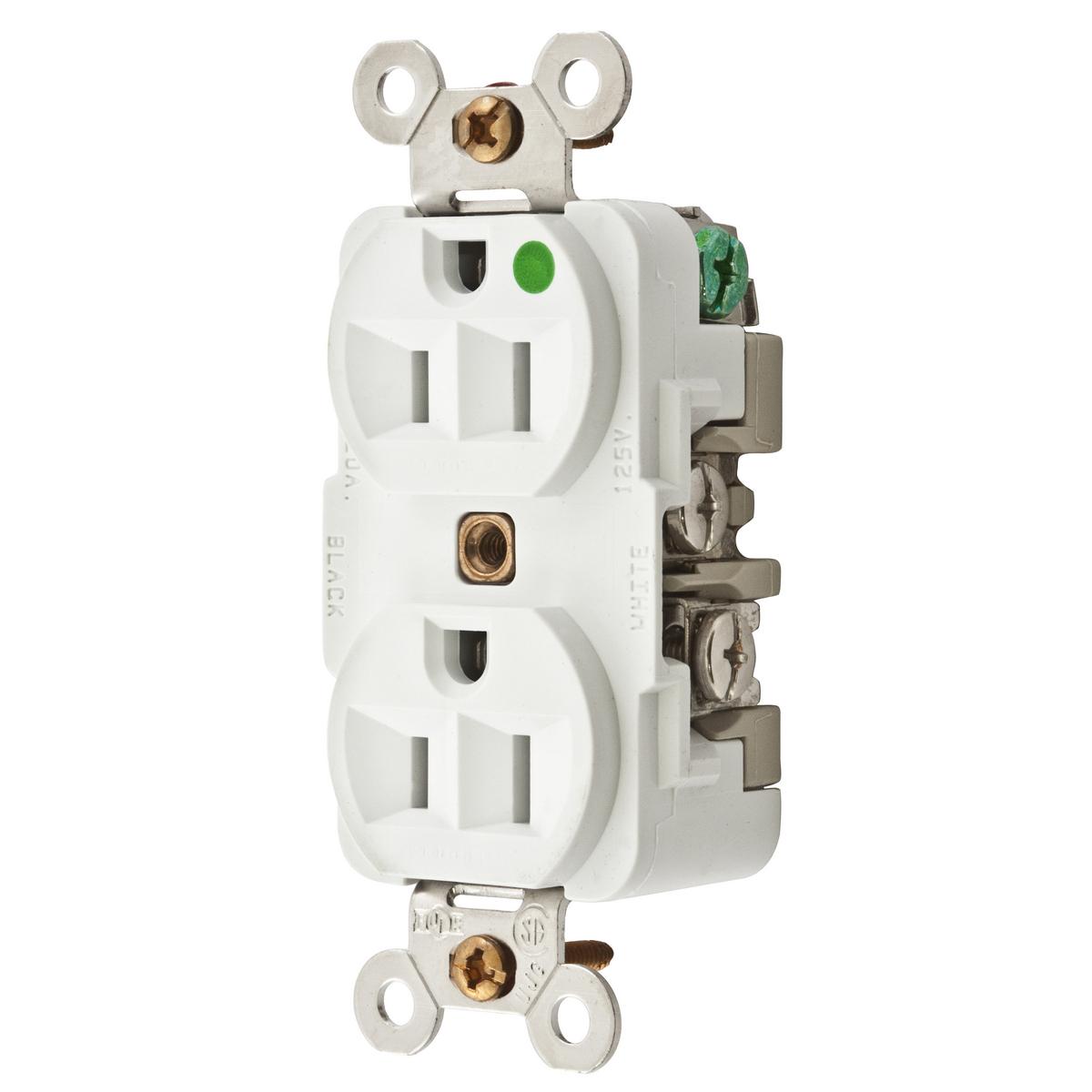 Hubbell Wiring Device-Kellems HBL8200WMRI Straight Blade Receptacles