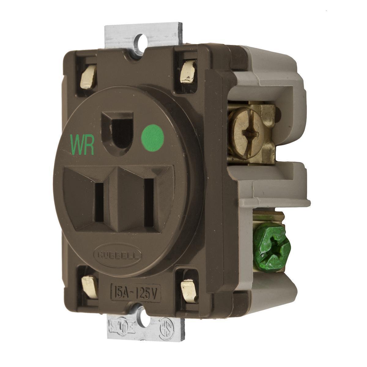 Hubbell Wiring Device-Kellems HBL8284WR Straight Blade Receptacles