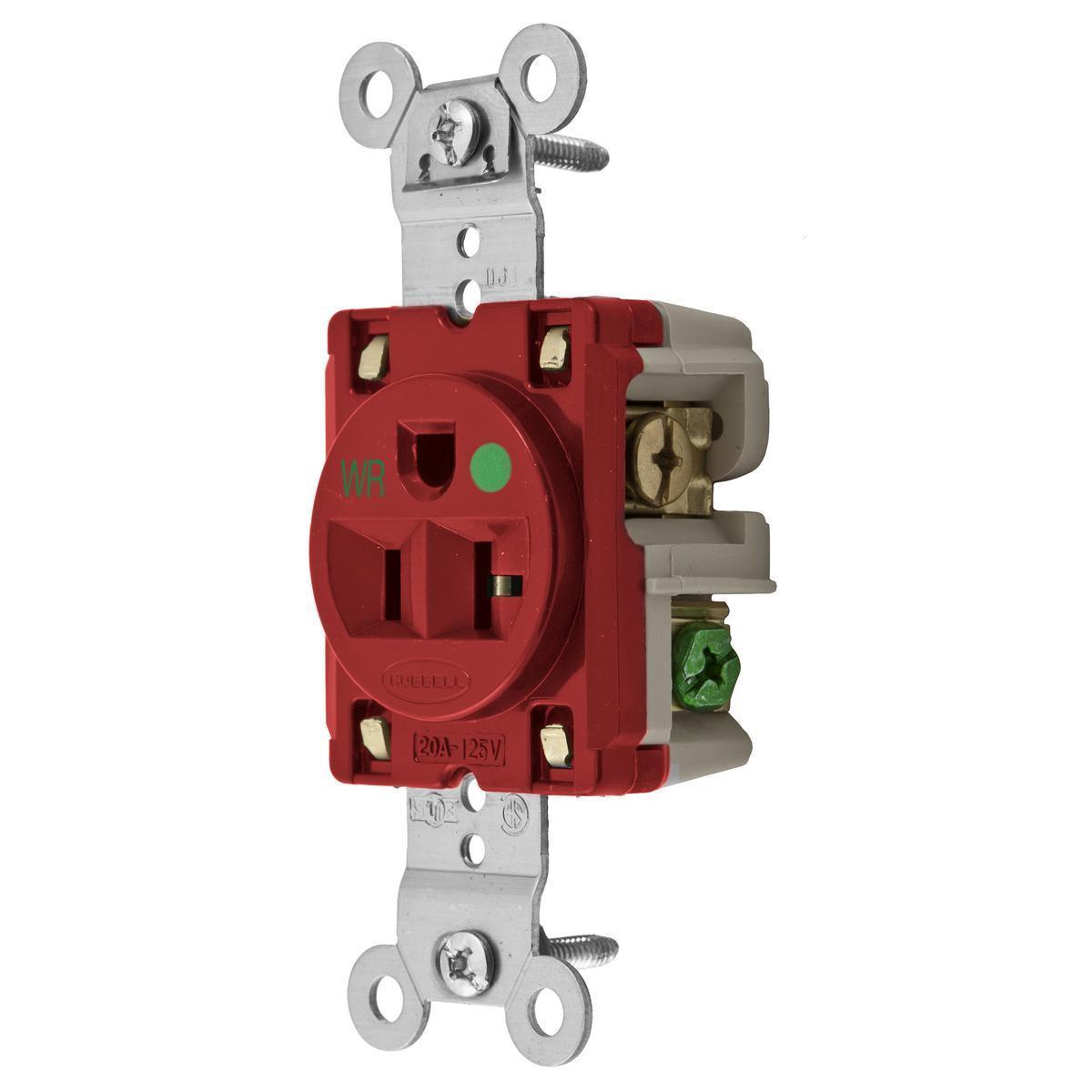 Hubbell Wiring Device-Kellems HBL8310RWR Straight Blade Receptacles
