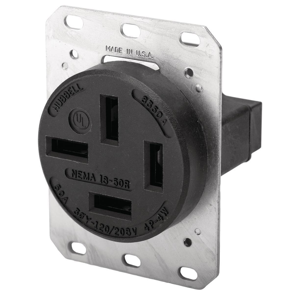 Hubbell Wiring Device-Kellems HBL8350A Straight Blade Receptacles